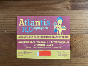 Atlantis H2O Aquapark + saunakeskuse 3 tunni perepilet (1 foto / 1)