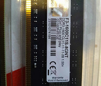 G.SKILL DDR3 2x8gb 1600MHZ