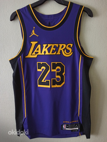 NBA Jordan Lebron James Los Angeles Lakers Authentic Jersey