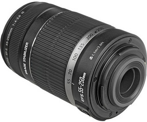 Objektiiv Canon efs 55-250mm 1.1m/3.6ft