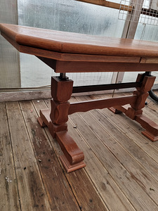 Обеденный стол из массива дерева, раздвижной 135*75*77