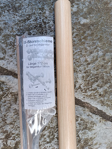 Kardinapuu 180cm ja kardina relss 172cm (2 foto / 2)