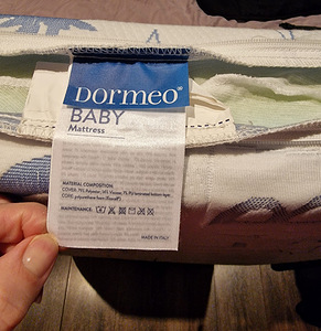 Кроватка-маятник с матрасом Dormeo Baby V2 Blue 60x12 (4 фото из 8)