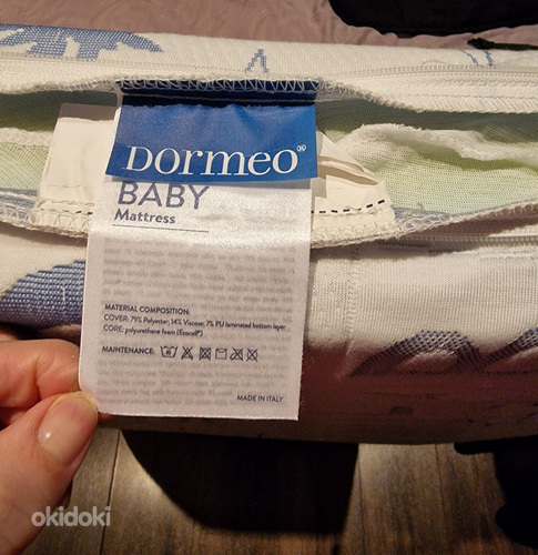 Кроватка-маятник с матрасом Dormeo Baby V2 Blue 60x12 (фото #4)