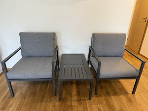 Aiamööbel, laud ja 2 tooli (1 foto / 4)