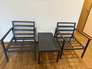 Aiamööbel, laud ja 2 tooli (3 foto / 4)