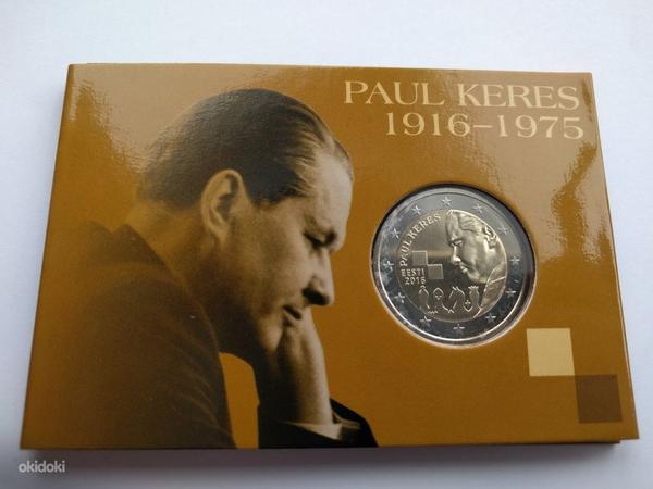 Монетная карта Paul Keres 2€ Eesti 2016 (фото #2)