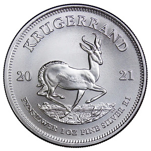 1 oz Lõuna-Aafrika Krugerrand hõbemünt (2 foto / 2)