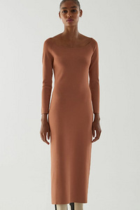 COS Knitted Off-Shoulder Tube Dress, L (2 foto / 8)