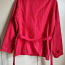 Красивое красное полупальто / куртка с поясом XL (фото #2)
