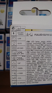 KANLUX PREMIUM FULLED GU10 3,3W 85lm/W MR16 (3 foto / 3)