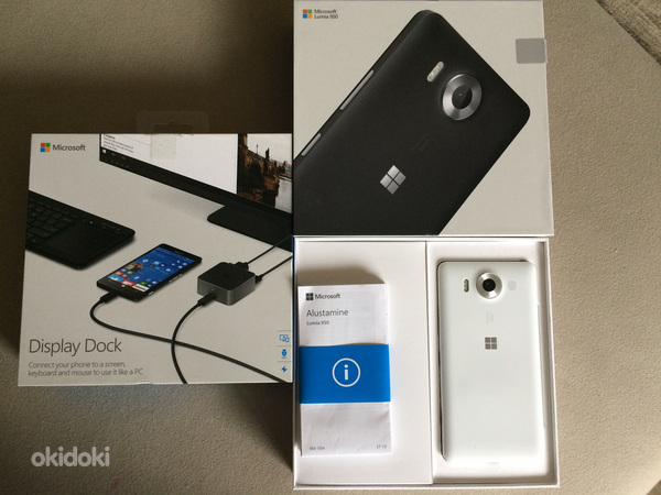 Microsoft Lumia 950 valge + Display Dock HD-500 (foto #1)