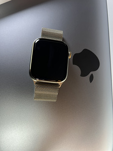 Apple Watch Series 7 GPS+LTE 45mm Gold Stainless Steel BH94% (9 foto / 10)