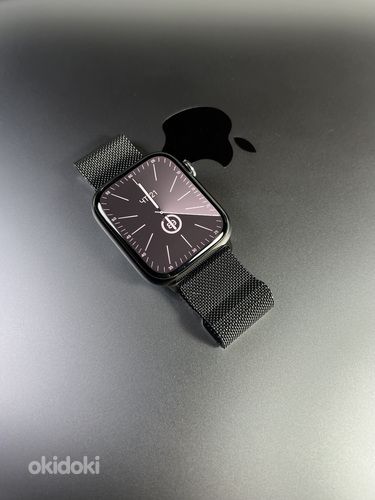 Apple Watch Series 7 GPS+LTE 45 мм графит нержавеющая сталь (фото #6)