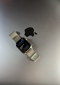 Apple Watch Series 7 GPS+LTE 41mm Gold Stainless Steel BH82% (8 foto / 10)