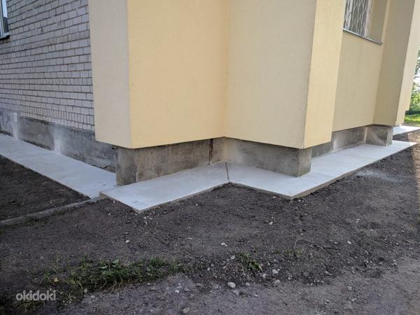 Установка тротуарной плитки и бордюров, бетонные работы (фото #8)
