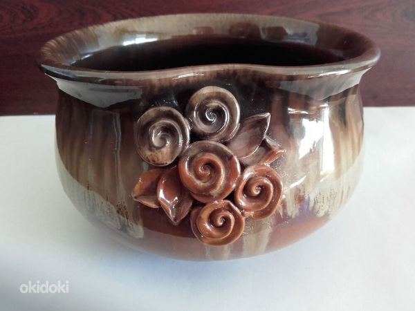 Эстонская керамическая ваза для цветов.АРС. (фото #1)