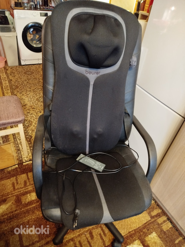 Кресло кожаное+электромассажер shiatsu
