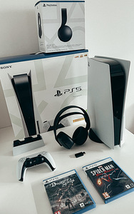 PlayStation 5 Disk, 2 CD, Pulse 3D, charging dock (1 foto / 3)