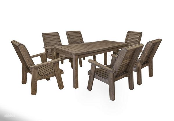 Садовая мебель набор из 6 стульев и стол (фото #1)
