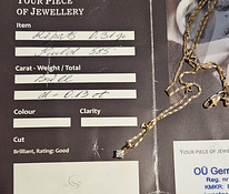 Золотое ожерелье с бриллиантовым кулоном