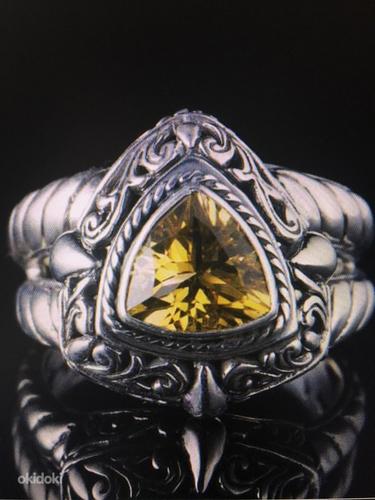 Серебряное кольцо с цитрином (фото #2)