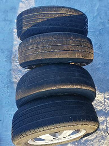 ЛИТЫЕ ДИСКИ AUDI, FORD 15"4X108 ЛЕТНИЕ ШИНЫ (3 фото из 3)