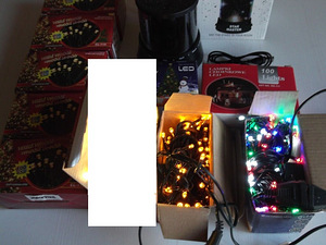 LED jõulutuled 100/200/500 lampi + diskotuli