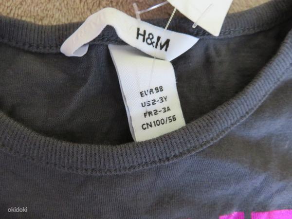 Uus H&M tüdrukute pikkade varrukatega pluus, suurusele 98 (foto #2)