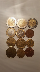 Монеты Мальта 0.05 -2 .00 евро