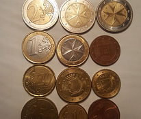 Монеты Мальта 0.05 -2 .00 евро