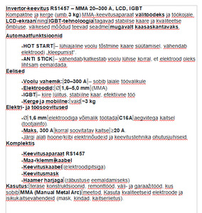 MMA inverter Keevitusmasin 300 A, UUS (8 foto / 8)