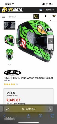 Мотоциклетный шлем HJC RPHA Green Mamba (фото #3)