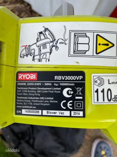 Электрический всасывающий вентилятор для листьев Ryobi RBV3000 (фото #2)