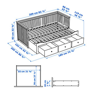 IKEA HEMNES кушетка (3 фото из 3)