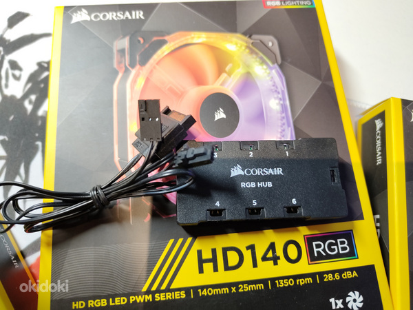 Corsair HD140x4 RGB Fan Pack + RGB Hub (foto #3)