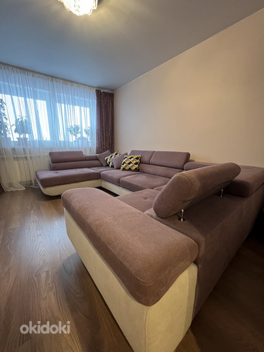 Угловой диван Letto, фиолетовый/серый (фото #6)