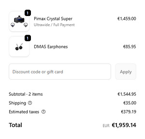 Pimax Crystal Super Ultrawide koos DMAS heliga, VR headset (4 foto / 4)