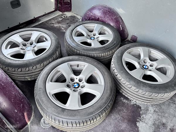 Литые диски BMW + летняя резина (фото #1)