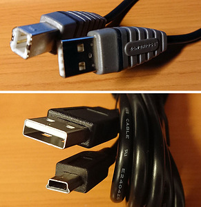 Kaablid USB2.0<>MiniUSB või USB2.0<>type B