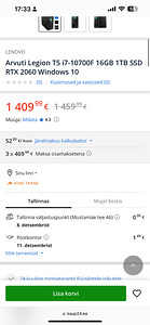 Uueväärne Mänguriarvuti i7-10700/RTX/SSd M2 (4 foto / 4)