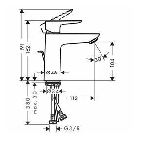 UUS! Valamusegisti Hansgrohe Talis E 110 mattmust (3 foto / 3)