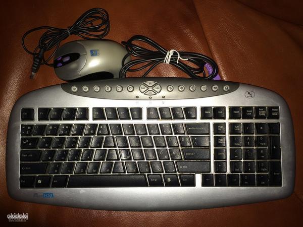 Juhtmega klaviatuur A4Tech KB (S) -21 ja hiir A4Tech SWOP-50 (foto #1)