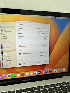 Apple MacBook Pro 13" 2017 / i5 2.3GHz / 8GB RAM / 128GB SSD (9 foto / 10)
