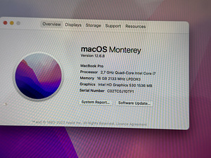 Apple MacBook Pro 15" 2016 / i7 2.7GHz / 16GB RAM / 1TB SSD (10 foto / 10)