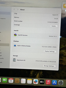 Apple MacBook Pro 13 2020/ M1 /512GB SSD /16GB RAM / 115 cyc (9 foto / 10)