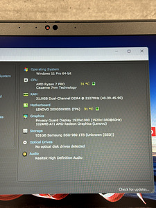 Lenovo ThinkPad T14s Gen 2, Ryzen 7, 32GB RAM, 1TB SSD,Touch (8 foto / 9)