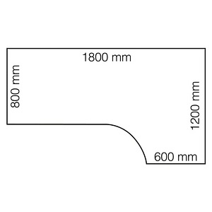 Kontorilaud , FLEXUS 1800 x 1200 mm vasak ja parem (10 foto / 10)