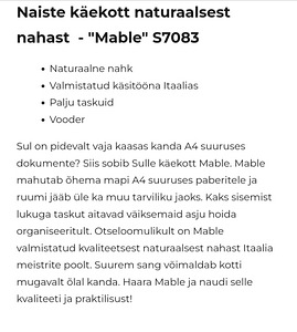Täisnahast naiste kott (6 foto / 7)