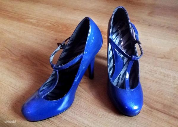 Dorothy Perkins ярко-синие лаковые туфельки, р. 38, новые (фото #1)
